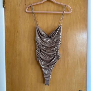 NWT gold Zara bodysuit